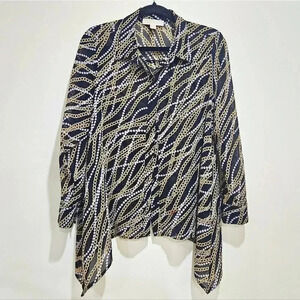 Michael Kors Sharkbite Hem Blouse